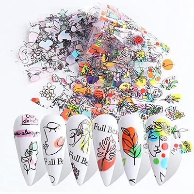 14 Sheets Gold Nail Foils Transfer Stickers Foil Nail Art Supply