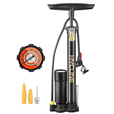 Bike Tire Pump with Gauge: Hycline High Pressure 160 PSI Bicycle Air Pump  Inflator - Fits Schrader and Presta Valve（Black） - Yahoo Shopping