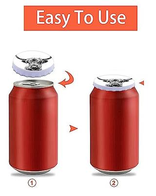 SNEEKE Silicone Soda Can Lids, 2 Pack Reusable Durable Cute