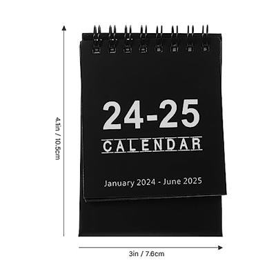 New 2024 2025 Desk Calendar Simple Black White Coil Calendar To Do