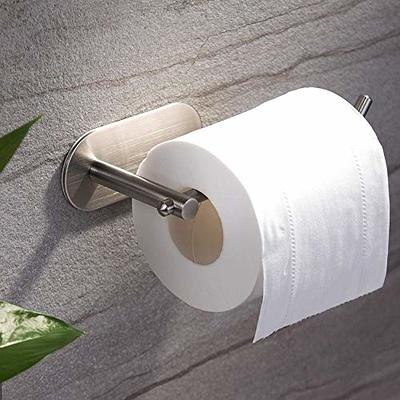 Adhesive Toilet Paper Holder with Phone Shelf SUS304 Stainless Steel Wall  Mounted Toilet Paper Roll Holder - Yahoo Shopping