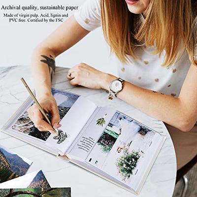 Photo Album 4x6 Hold 60 Photos with Memo Vertical Slip-in Pockets Photo  Book, Linen Cover Picture Photo Albums with Writing Space for Wedding Baby