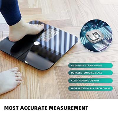 Scale for Body Weight, Bveiugn Digital Bathroom Smart Scale LED Display, 13 Body Composition Analyzer Sync Weight Scale BMI Health Monitor Sync Apps