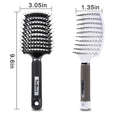 Hair Brush, Boar Bristle Hair Brushes for Women Kids Thick Curly