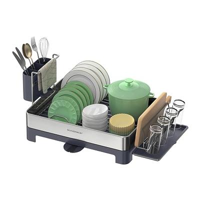 Joseph Joseph Extend Steel Expandable dish rack with draining spout - Gray