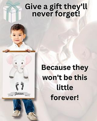 Elephant Baby Footprint Kit Canvas - Memorialize Baby Foot Prints