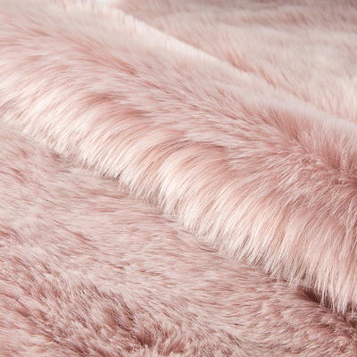 Phantoscope Designer's Choice Faux Fur Decorative Throw Pillow + Area Rug  Bundle, 18 x 18/ 2' x 6', Pink, 2 Pillows + 1 Rug