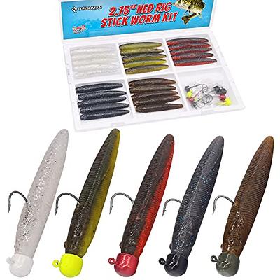 Ned-Rig-Kit-Finesse-Baits-Soft-Plastic-Worms-Fising-Lure for Bass