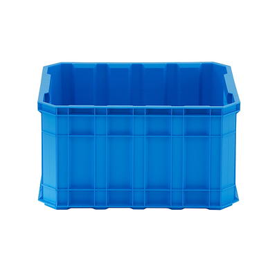 Hart 5 Gallon Latching Plastic Storage Bin Container, Black with Blue Lid