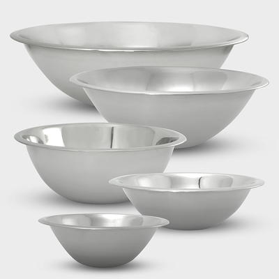 Ayesha Curry Pantryware Stainless Steel Nesting Mixing Bowls Set, 3-Piece,  Silver With Color Accent Handles