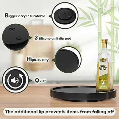 Dracelo Black Bathroom Vanity Tray for Countertop - Bamboo Organizer Tray for Dresser Tops, Toilet Small Decorative Tray