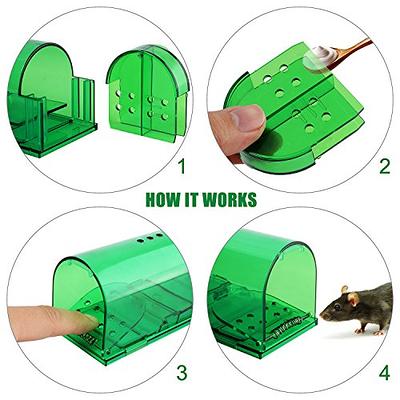 Mouse Traps Indoor for Home, Humane Mouse Trap (Green)