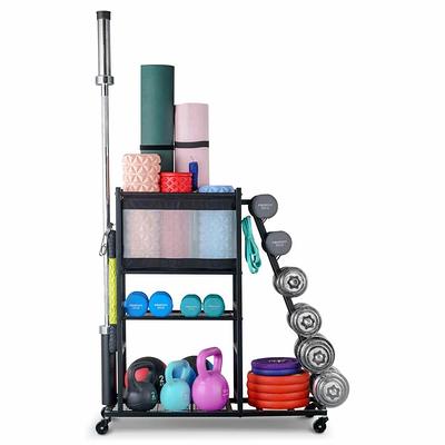 180 lbs. Weight Capacity Yoga Mat Storage Home Gym Workout Equipment Storage  Rack Multifunction Equipment Rack - Yahoo Shopping