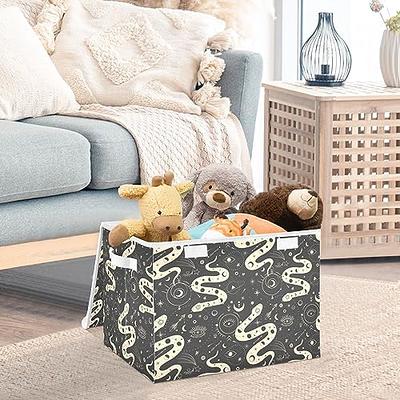 PRANDOM Collapsible Storage Boxes with Lids Fabric Decorative