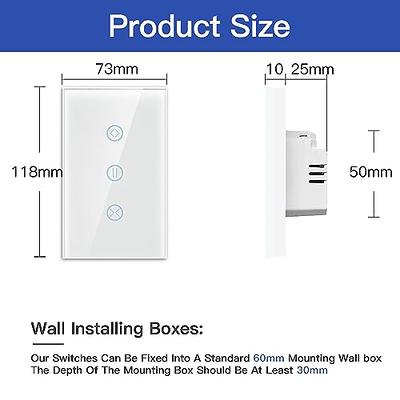 MOES Zigbee Smart Light Switch, Wall Touch Switch, Multi-Control, Glass  Panel, Remote Control, 4 Gang, White 