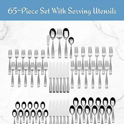 Kelenfer Flatware Set Black Silverware Set Stainless Steel Mirror Polished  20 Piece Cutlery Set with Hexagon Handle Service for 4 - Yahoo Shopping