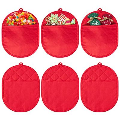 6pcs Christmas Pot Holders With Pocket Funny Kitchen Hot