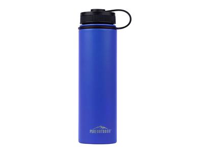 AQwzh 32 oz Blue Stainless Steel Water Bottle with Wide mouth, Straw, and  Lid 