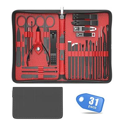 FAMILIFE Manicure Set, Professional Nail Kit Pedicure Kit Nail Clipper Set,  13PCS Beauty Tools Manicure Kit Pedicure Tools, Stainless Steel Nail Kit