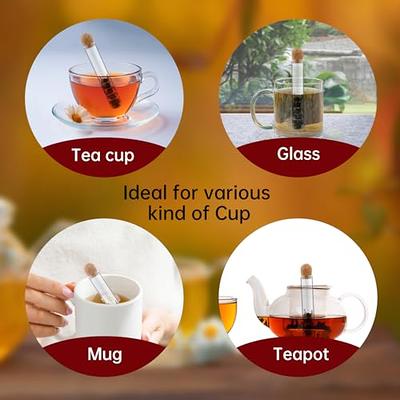 Jeffdad Glass Tea Infuser,2 Pcs Tea Infuser for Loose Tea Reusable Glass  Diffuser with Cork for All Type Of Tea Infusers For Loose Tea & Tea Flower  - Yahoo Shopping