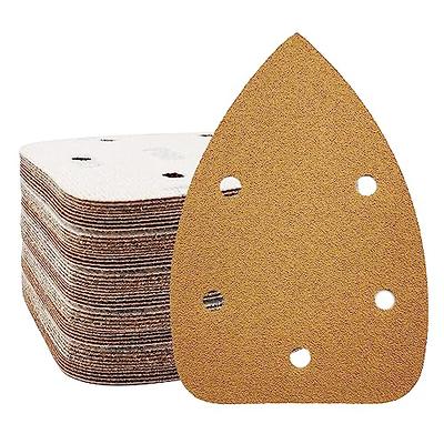 LotFancy Sanding Pads for Black and Decker Mouse Sanders, 50PCS 60 80 120  150 220 Grit Sandpaper Assortment - 12 Hole Hook and Loop Detail Palm  Sander