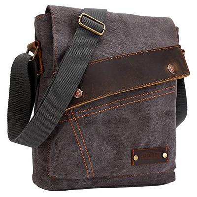 Men's Messenger Bag, Vintage Small Canvas Shoulder Bags Crossbody