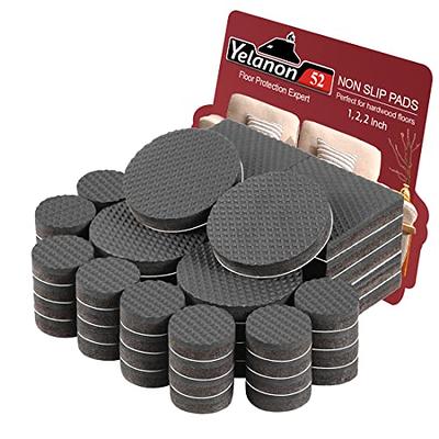 X-Protector Non Slip Furniture Pads - 16 Pcs 2 Round - Self-Adhesive Anti Skid Pads for Furniture - Anti Slip Furniture Pads - Brown Furniture Pads