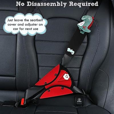 Children seat belt fuser belt pads adjuster belt protection car red