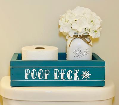 Coastal Bathroom Decor, Fun TP Storage Box, Beach Bum Decor, Beach