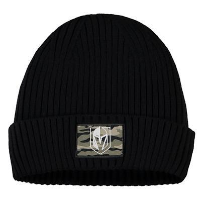 Men's Adidas Black/White Vegas Golden Knights Marled Cuffed Knit Hat