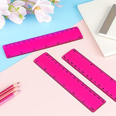 Adisalyd- Ruler, Plastic Clear Rulers 12 inch Pack of 3, Office Use Measuring Tools, Rulers for Kids, Drafting Tools, Ruler Inches and Centimeters