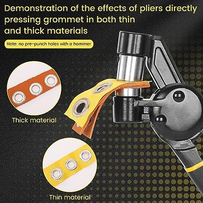 500Pcs 1/4 Grommet Tool Kit, Leather Hole Punch Pliers with 500 Metal  Eyelets