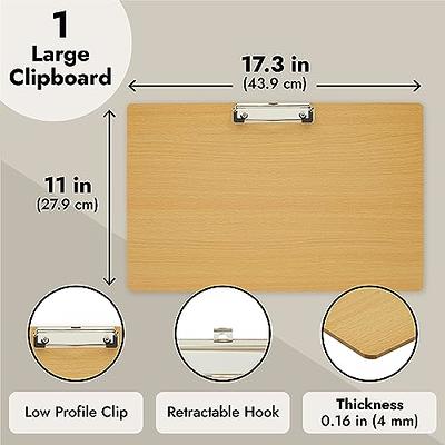 Extra Large Wooden Clipboard For Drawing, 11x17.3 Inch Horizontal Wood Lap  Board With Clip, 3mm Thick