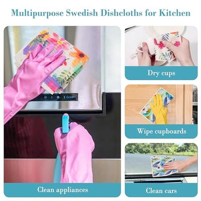 SUPERSCANDI Swedish Dishcloths for Kitchen Eco-Friendly Paper Alternative  Assorted 10 Pack Reusable Compostable Swedish Dish Cloths & Rags