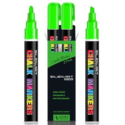 12 Color Liquid Chalk Markers (2 Tips) 6mm Erasable Chalkboard