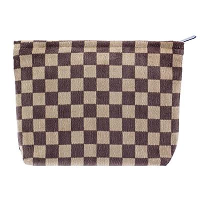  PAZIMIIK Checkered Makeup Bag for Purse Portable