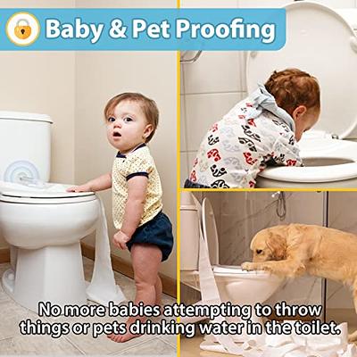 Toilet Locks Baby Proof Child Toddlers, [2 Packs] Sturdy Safety Toilet Lid  Seat Proofer Lock for Kids Pets Dog, Easy Installation and Fit Most Toilets