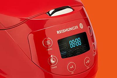 Reishunger Digital Mini Rice Cooker & Steamer, Red with Keep-Warm Function  & Timer - 3.5 Cups - Small Rice Cooker Japanese Style with Ceramic Inner Pot  - 8 Programs - 1-3 People - Yahoo Shopping