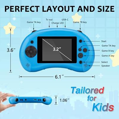 Great Boy Handheld Game Console for Kids Preloaded 270 Classic Retro Games  with 3.0'' Color Display and Gamepad Rechargeable Arcade Gaming Player