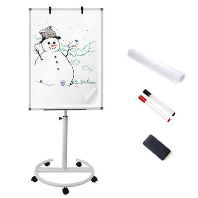 Magnetic Whiteboard Easel Black, Portable Dry Erase Board Height Adjustable  for School Office and Home, 36x24 Inches