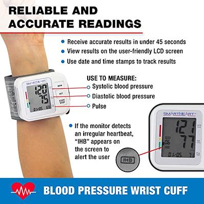  LIFEHOOD Wrist Blood Pressure Monitor for Home Use, 13.5-21.5cm  Automatic Blood Pressure Cuff Wrist - CE, FDA, CA Approved Bluetooth Blood  Pressure Monitor Stores Up to 199 * 2 Readings 