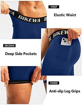 Padded Bike Shorts Cycling Underwear, 3D Padding Mountain Biking Bicycle  Riding Liner Biker- Blue