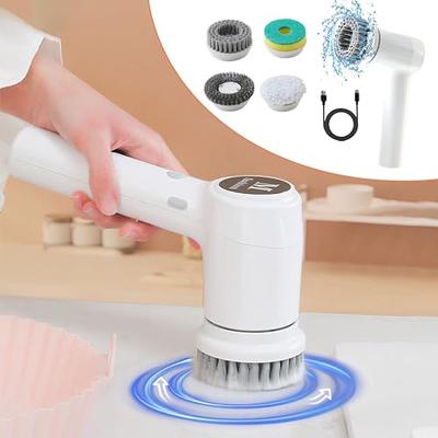 Electric Spin Rechargeable Cleaning Tools,Grout Brush, Electric Cleaning  Brush with 4 Brush Heads,Suitable for Bathroom Wall Tiles Floor Bathtub  Kitchen, Ipx7 W