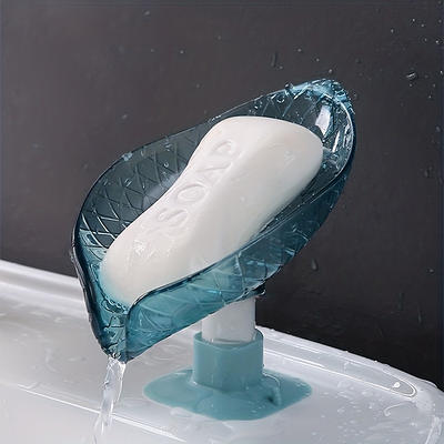 Leaf Shape Soap Holder Self Draining Soap Dish Holder With - Temu