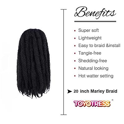  6 Packs 20 Inches Kinky Straight Crochet Hair with