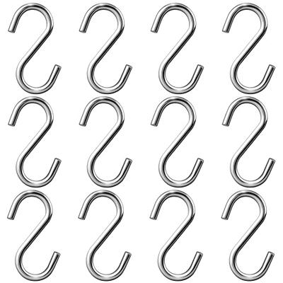 Yzerel 12Pcs S Hooks Hanging Safety Buckle - 3.5 inch Heavy Duty S