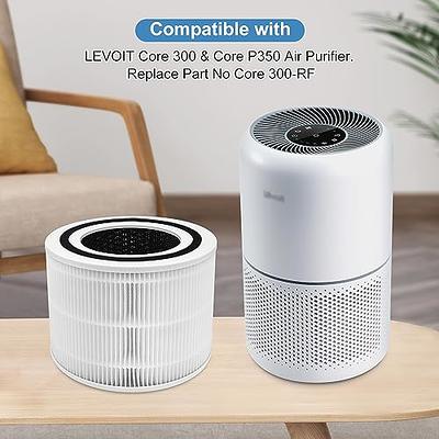  2 Pack Core 300 Replacement Filter Compatible for LEVOIT Core  300, Core 300S, Core P350, Core 300-RF True HEPA Filter, High-Efficiency  Activated Carbon (White) : Home & Kitchen