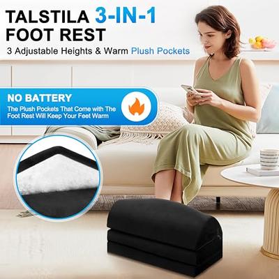 TALSTILA Foot Rest for Under Desk at Work, Footrest with Warm