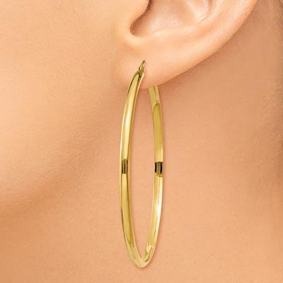 Goldia 14K Yellow Gold Polished Hinged Hoop Earrings