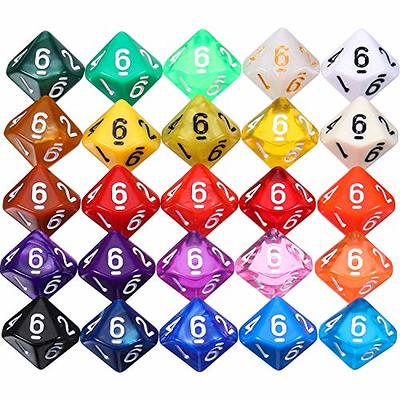 25 Pcs Polyhedral D4 Dice For Game And Dragons Random Color